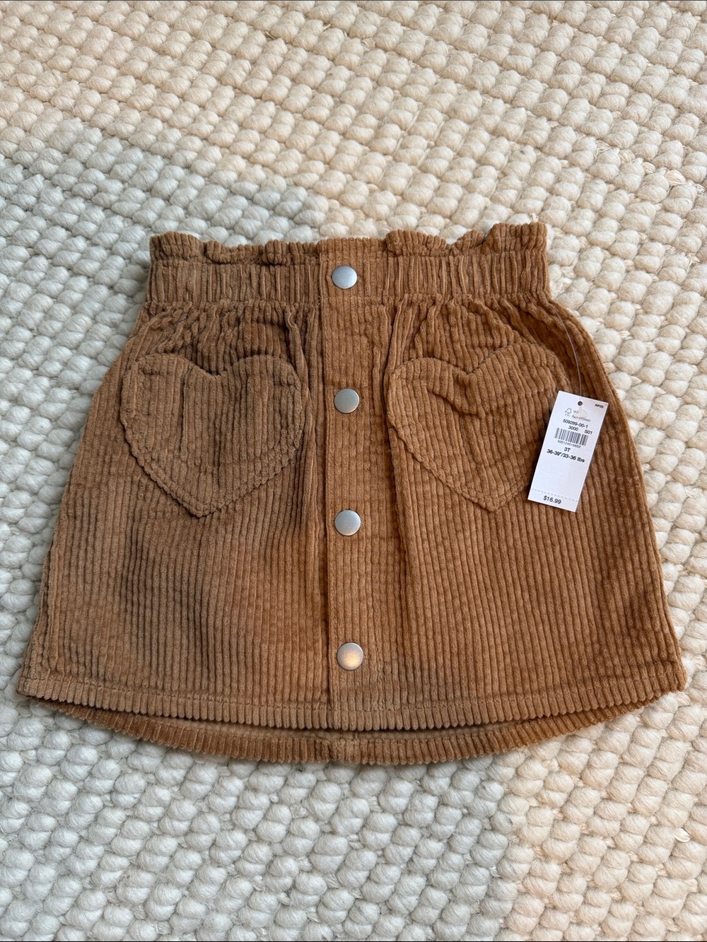 Old Navy elastic waist corduroy skirt, size 3T